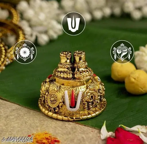 Lord Tirupati Balaji Charan | Lord Venkateswara Feet Idol pooja decorative showpiece for home decor