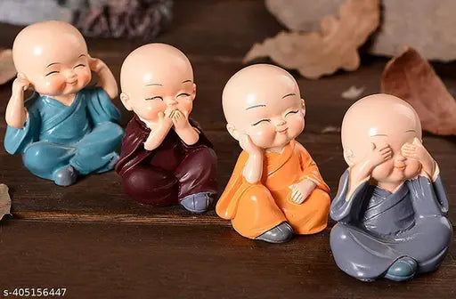 Laughing buddha monk statue