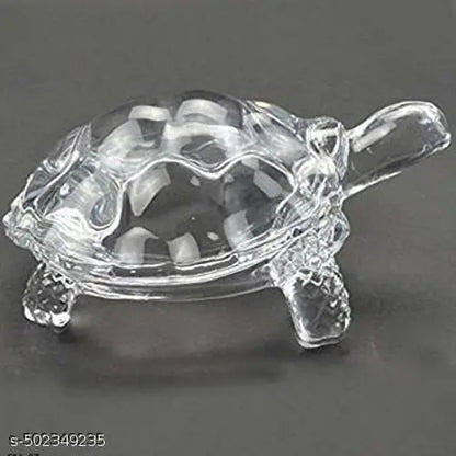 Crystal Tortoise KACHHUA with Plate for Career and Good Luck Best for Vastu Home Decor and Gifting Purposes Showpiece