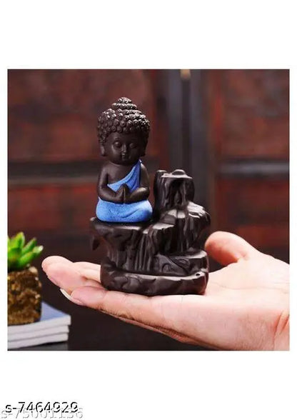 Handicrafts Villa Ceramic Showpiece Figurine (7 x 7 x 12, Blue)