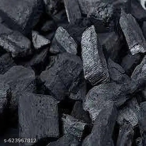 Natural Wood Charcoal (1kg) Angeethi Wood Charcoal Barbeque Wood Logs Koyla (Use in Odor Remover for Home, Kitchen & Garden)