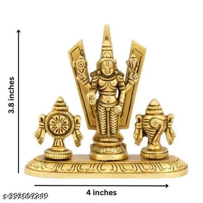 Tirupati Balaji Shankh Chakra Namah Car Dashboard,Office,Religious idol Decorative Showpiece