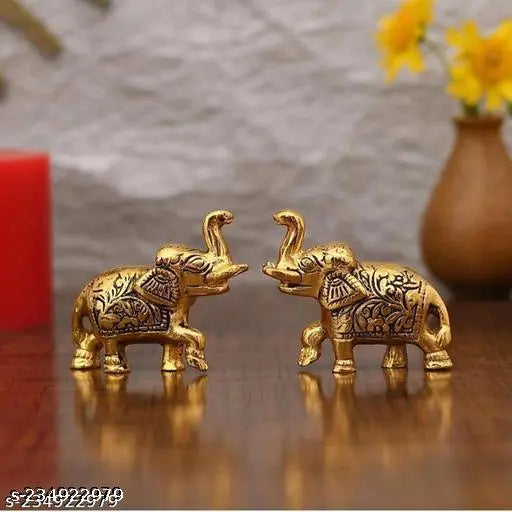 One pair of Elephant Showpiece and home decoration,for temple and office purpose gift and worship