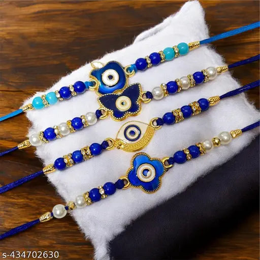 Evil eye Rakhi set of 4 for brother,bhaiya.