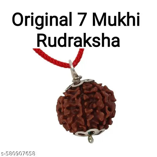 7 Mukhi Rudraksha/ pendent/ Locket/ 7 mukhi / Premium Quality bead For Luck and prosperity Financial Growth Original Rudraksha and certified