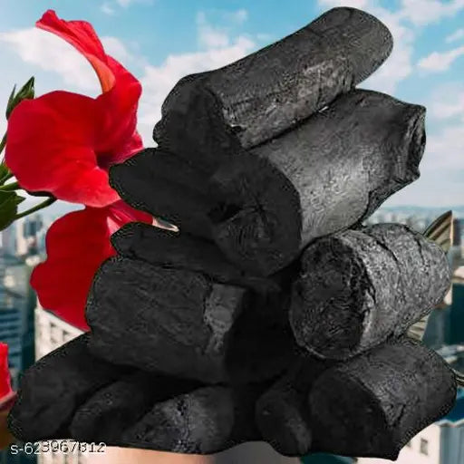 Natural Wood Charcoal (1kg) Angeethi Wood Charcoal Barbeque Wood Logs Koyla (Use in Odor Remover for Home, Kitchen & Garden)