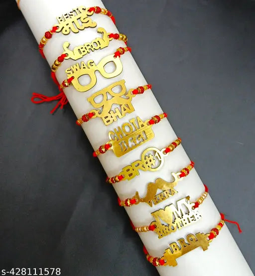 STYLISH 9 RAKHI COMBO