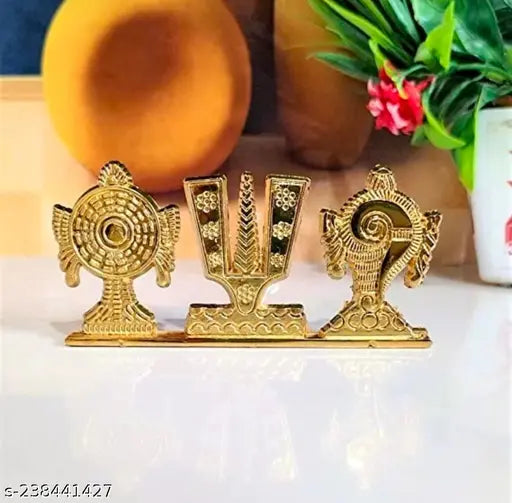 Tirupati Balaji Shankh Chakra Namah Car Dashboard,Office,Religious idol Decorative Showpiece