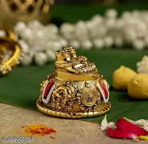 Lord Tirupati Balaji Charan | Lord Venkateswara Feet Idol pooja decorative showpiece for home decor