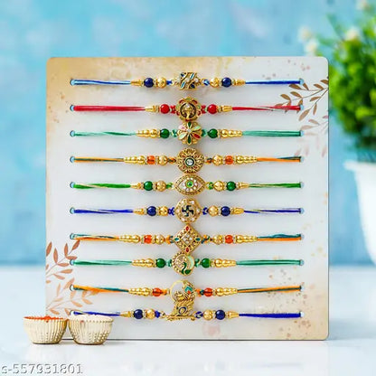 Dreamica Pack Of 10 Designer Rakhi for Brother | Best Rakhi Set For brother | Best Rakhi Set